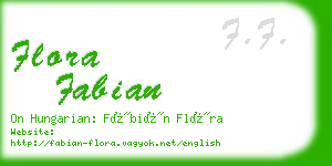 flora fabian business card